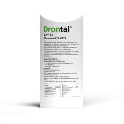 Drontal XL Worming Tablets for Large Cats and Kittens - Back