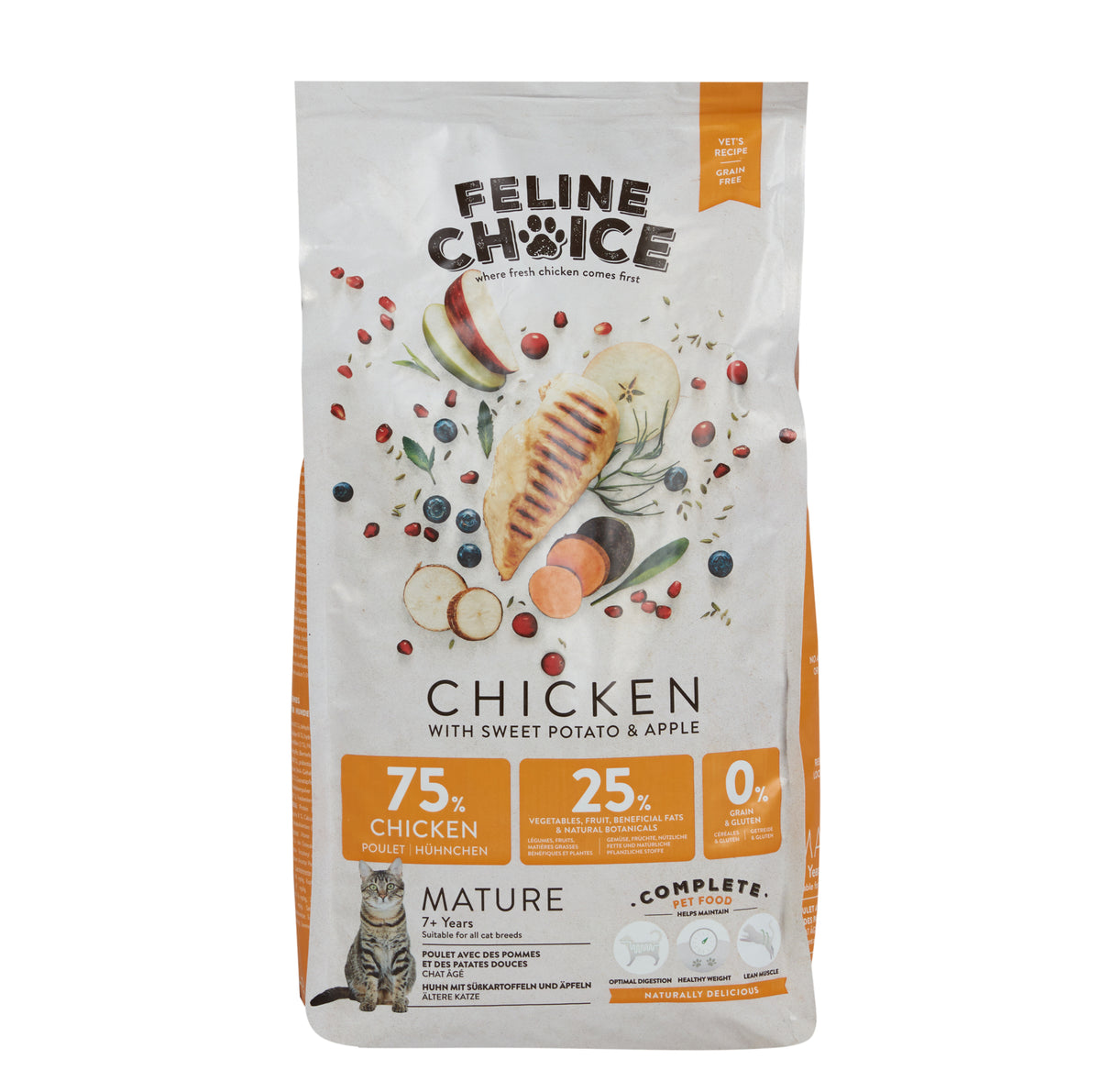 Grain Free Senior Dry Cat Food – Chicken Sweet Potato & Apple