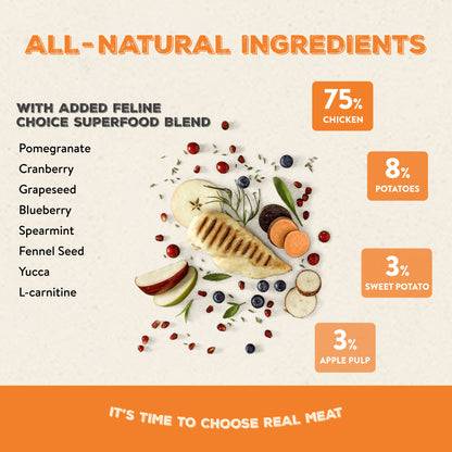 Feline Choice Grain-Free Senior Dry Cat Food – Chicken, Sweet Potato & Apple