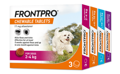 FRONTPRO® Chewable Tablets Flea and Tick Treatment for Dogs