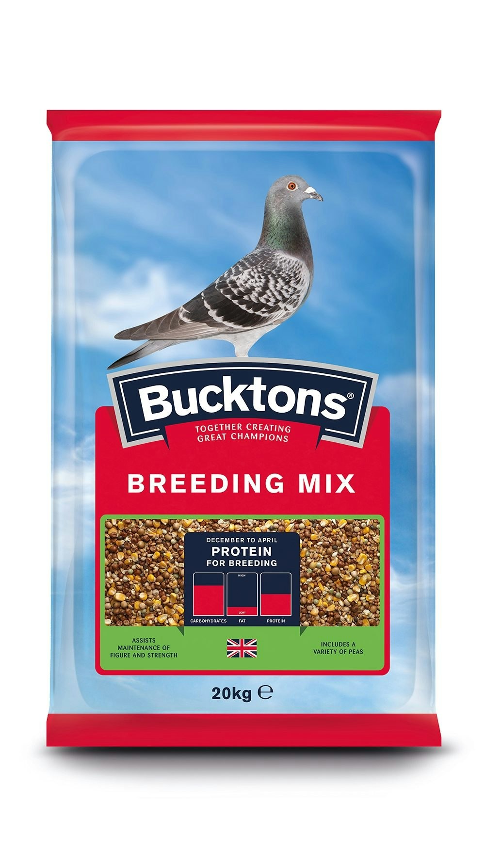 Front View of Bucktons Pigeon Breeding Mix Bird Food