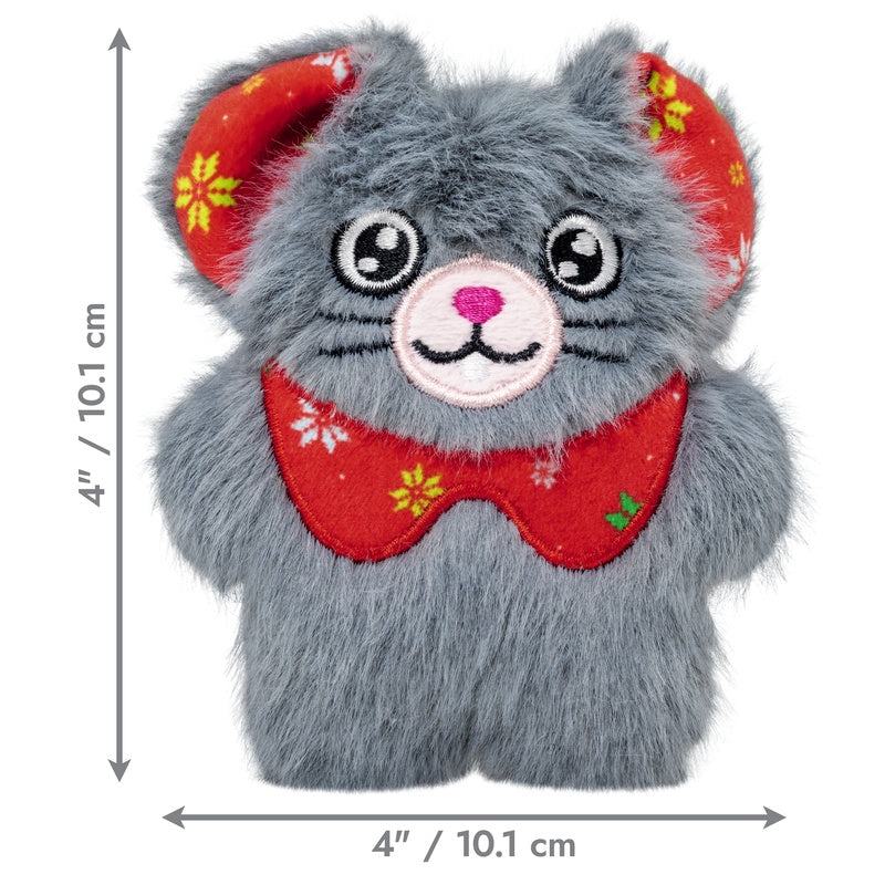 KONG Christmas Holiday Snuzzles Mouse Grey Cat Toy