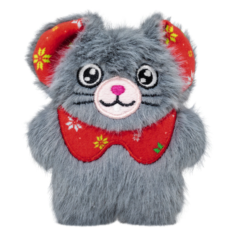 KONG Christmas Holiday Snuzzles Mouse Grey Cat Toy