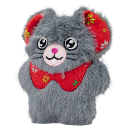 KONG Christmas Holiday Snuzzles Mouse Grey Cat Toy