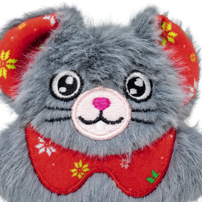 KONG Christmas Holiday Snuzzles Mouse Grey Cat Toy