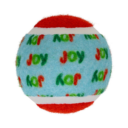 KONG Christmas Holiday SqueakAir® Medium Tennis Balls Dog Toy