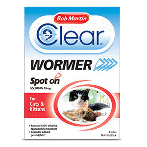 Bob Martin Clear Spot On Wormer for Cat & Kittens