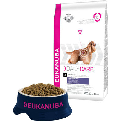 Eukanuba Daily Care Sensitive Skin Adult +1 Dry Dog Food