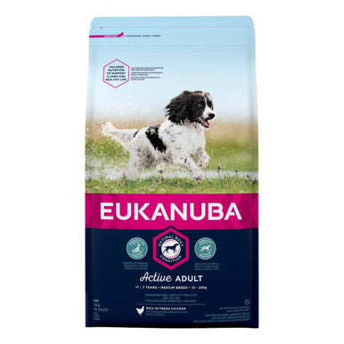 Eukanuba Adult Medium Breed Dry Dog Food - Chicken