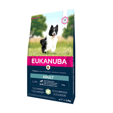 Eukanuba Small & Medium Breed Adult Dry Dog Food - Lamb & Rice