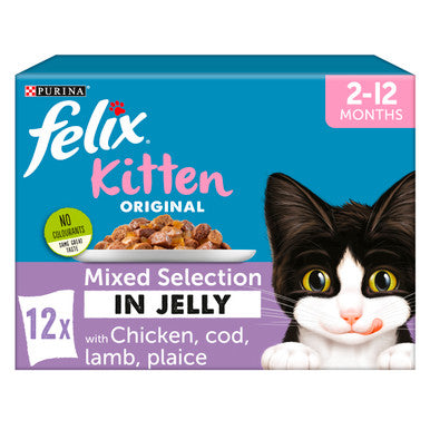 Felix As Good As It Looks Kitten Wet Cat Food - Fish Selection in Jelly