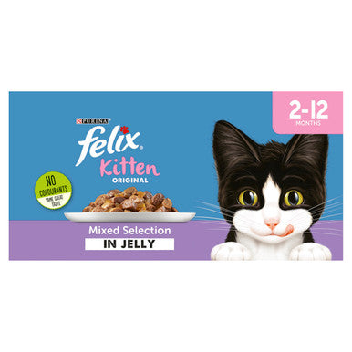 Felix As Good As It Looks Kitten Wet Cat Food - Fish Selection in Jelly