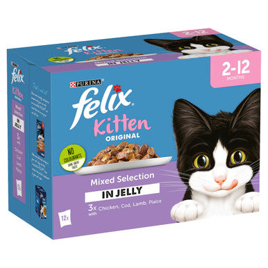 Felix As Good As It Looks Kitten Wet Cat Food - Fish Selection in Jelly