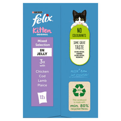 Felix As Good As It Looks Kitten Wet Cat Food - Fish Selection in Jelly