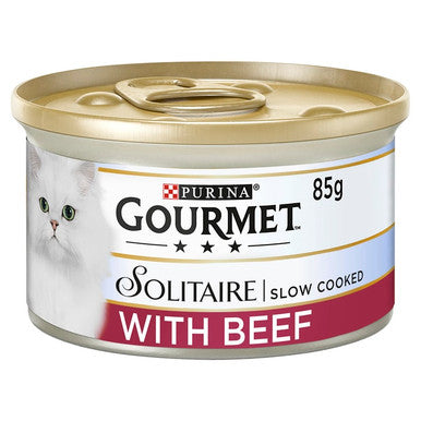 Gourmet Solitaire Adult Wet Cat Food - Beef in Tomato Sauce