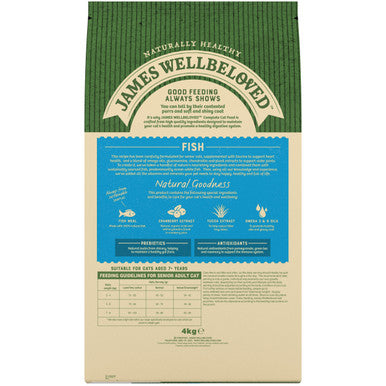 James Wellbeloved Complete Senior Dry Cat Food - Fish