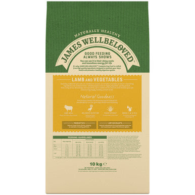 James Wellbeloved Grain Free Adult Dry Dog Food - Lamb & Vegetable