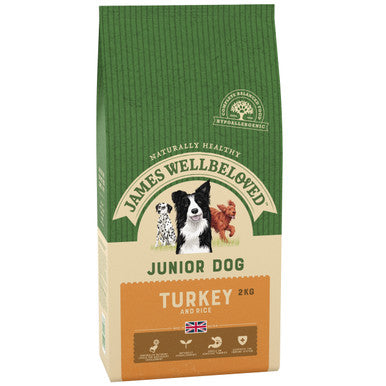 James Wellbeloved Medium and Large Junior Dry Dog Food - Turkey & Rice