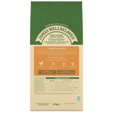 James Wellbeloved Medium and Large Junior Dry Dog Food - Turkey & Rice