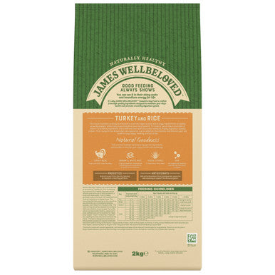 James Wellbeloved Medium Puppy Dry Dog Food - Turkey & Rice