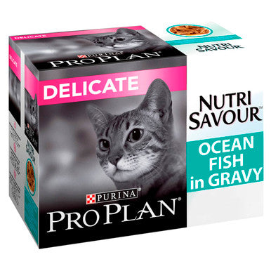 Purina Pro Plan NutriSavour Delicate Adult Wet Cat Food - Ocean Fish in Gravy