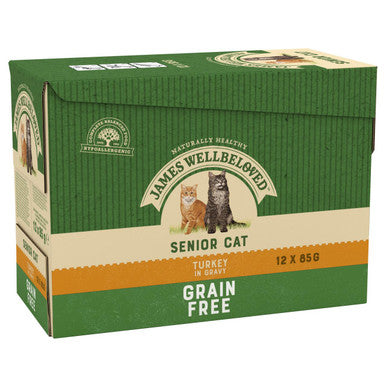 James Wellbeloved Grain Free Senior Cat Wet Food Pouch - Turkey