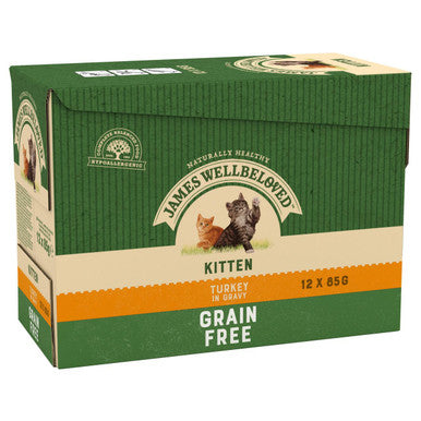 James Wellbeloved Grain Free Kitten Cat Wet Food Pouch - Turkey