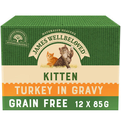 James Wellbeloved Grain Free Kitten Cat Wet Food Pouch - Turkey