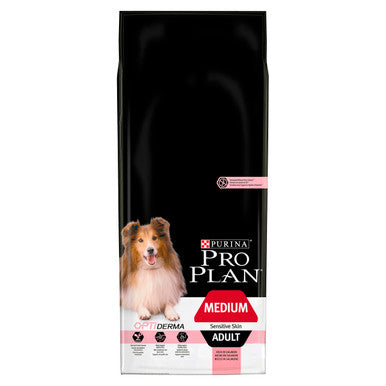 Purina Pro Plan Opti Derma Sensitive Skin Medium Adult Dry Dog Food - Salmon