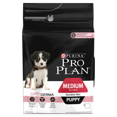 Purina Pro Plan Opti Derma Sensitive Skin Medium Puppy Dry Dog Food - Salmon