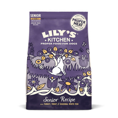 Lily's Kitchen Senior Recipe with Grain Free Dry Dog Food - Turkey Trout & White Fish