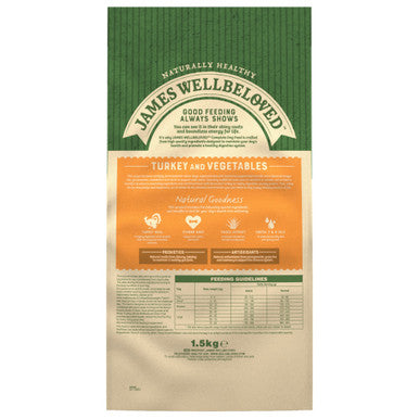 James Wellbeloved Grain Free Senior Dry Dog Food - Turkey & Vegetables