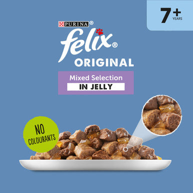 Felix Senior Cat Food Mixed Lamb In Jelly