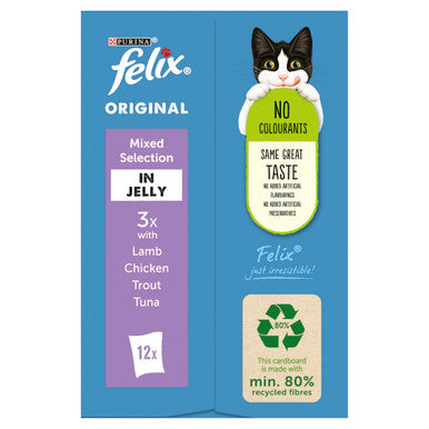 Felix Senior Cat Food Mixed Lamb In Jelly