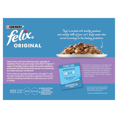 Felix Senior Cat Food Mixed Lamb In Jelly