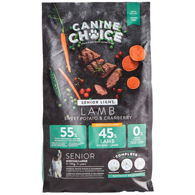 Canine Choice Super Premium Grain Free Light Medium & Large Senior Dry Dog Food - Lamb