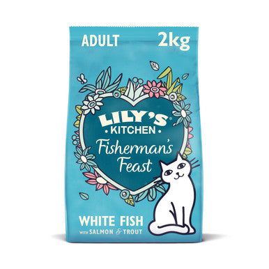 Lily's Kitchen Fishermans Feast Grain-free Adult Dry Cat Food - White Fish & Salmon