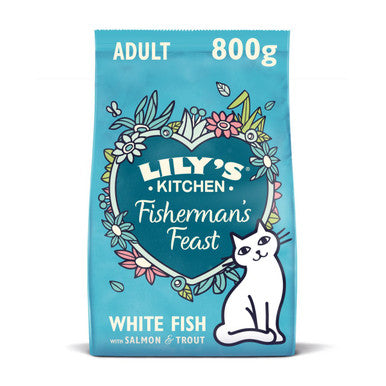 Lily's Kitchen Fishermans Feast Grain-free Adult Dry Cat Food - White Fish & Salmon