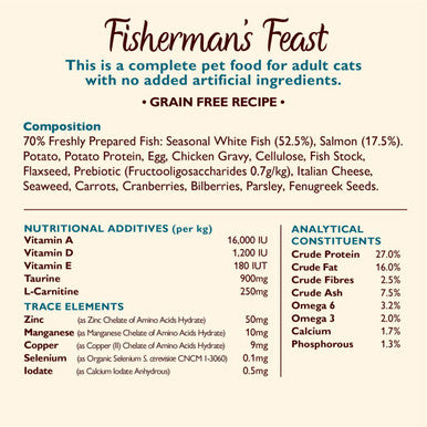 Lily's Kitchen Fishermans Feast Grain-free Adult Dry Cat Food - White Fish & Salmon