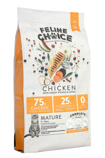 Feline Choice Grain-free Mature 7+ Dry Cat Food - Chicken, Sweet Potato & Apple