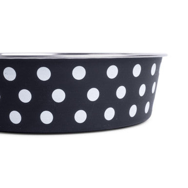 Petface Bella Dog Bowl White with Black Spots