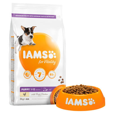 Iams Vitality Puppy Small/Medium Breed Dry Dog Food - Chicken