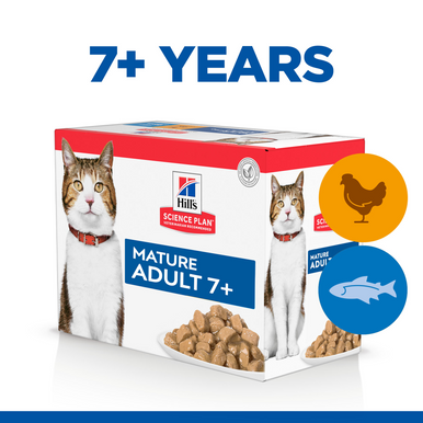 Hill's Science Plan Mature Adult 7+ Wet Cat Food Pouches - Favourite Selection