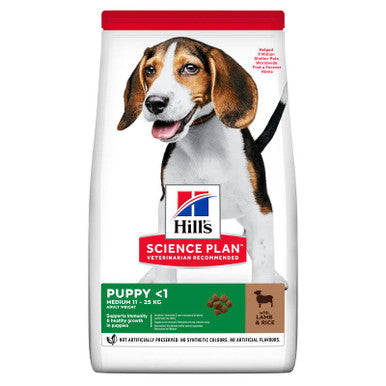 Hill's Science Plan Medium Puppy <1 Dry Dog Food - Lamb & Rice