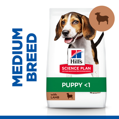 Hill's Science Plan Medium Puppy <1 Dry Dog Food - Lamb & Rice