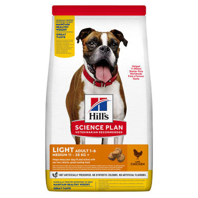 Hill's Science Plan Light Medium Adult 1-6 Dry Dog Food - Chicken