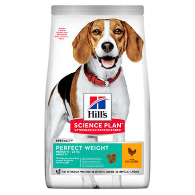 Hill's Science Plan Perfect Weight Medium Adult 1+ Dry Dog Food - Chicken