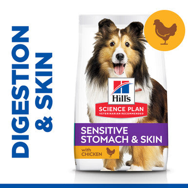 Hill's Science Plan Sensitive Stomach & Skin Medium Adult 1+ Dry Dog Food - Chicken