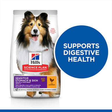 Hill's Science Plan Sensitive Stomach & Skin Medium Adult 1+ Dry Dog Food - Chicken