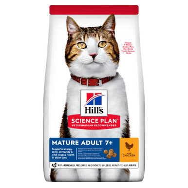 Hill's Science Plan Mature Adult 7+ Dry Cat Food - Chicken